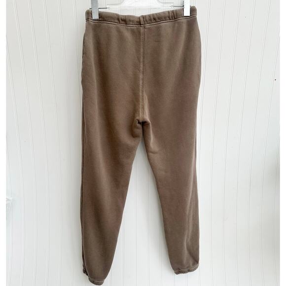Elwood Core Organic Cotton Sweatpants Vintage Brown Brushed Terry Small - Picture 2 of 7